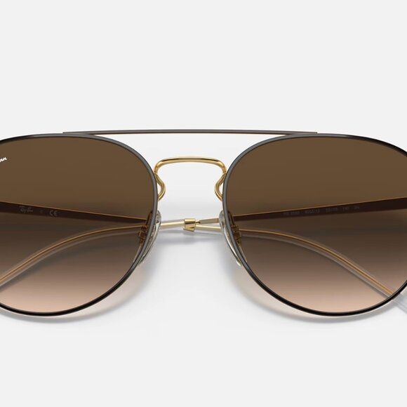 Ray Ban RB3589 Aviator Style Brown Gradient Polished Brown On Gold main image 7